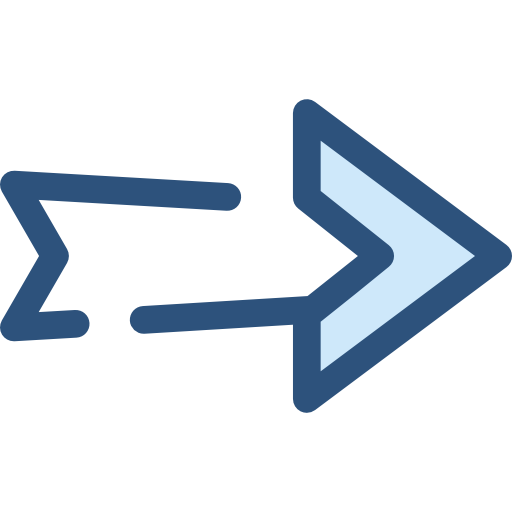 blue left arrow icon