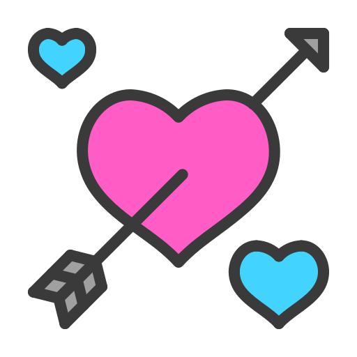 flecha de cupido icono gratis