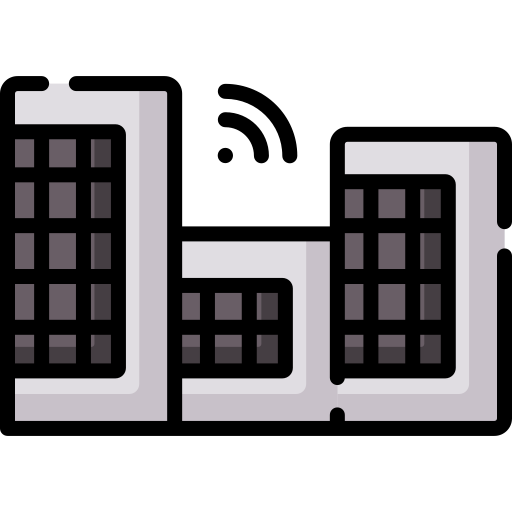 ciudad inteligente icono gratis