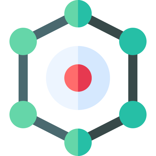 estructura molecular icono gratis