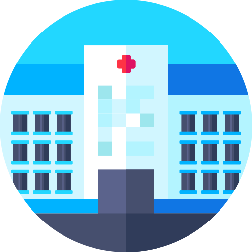 Hospital Geometric Flat Circular Flat icon