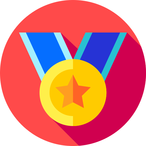 Medal Flat Circular Flat icon