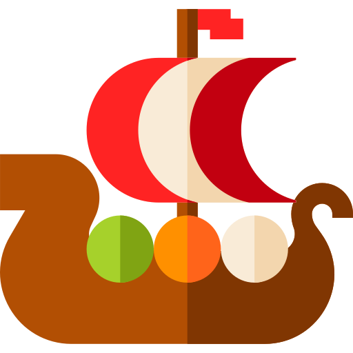 barco vikingo icono gratis