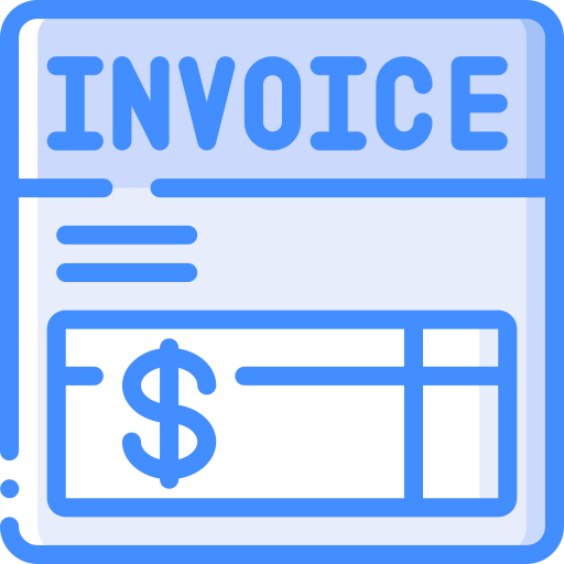 Invoice Basic Miscellany Blue icon