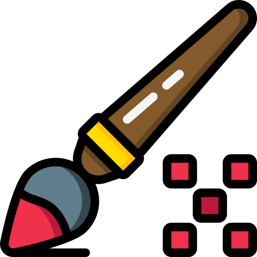 Paint brush Basic Miscellany Lineal Color icon