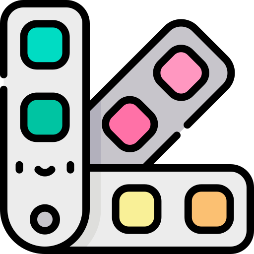 Palette Kawaii Lineal color icon