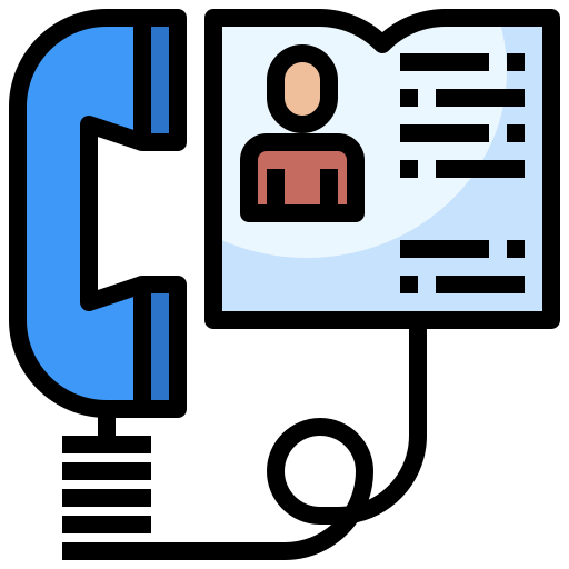 directorio telefónico icono gratis