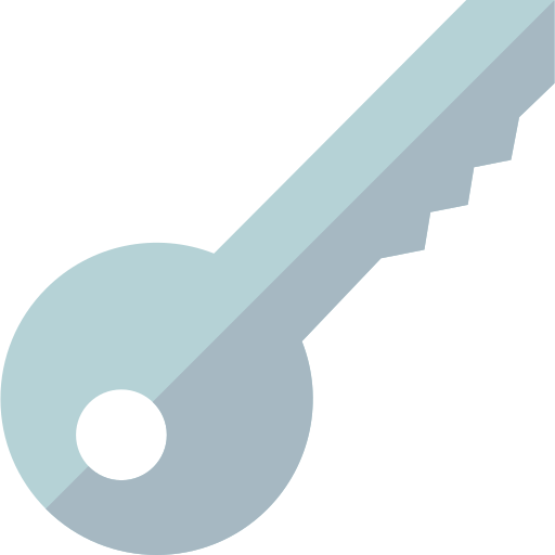 Key Basic Straight Flat icon