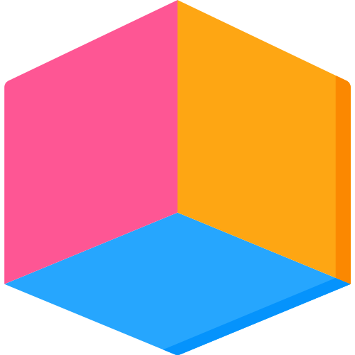 Icône de cube de mathématiques - 3D' Autocollant