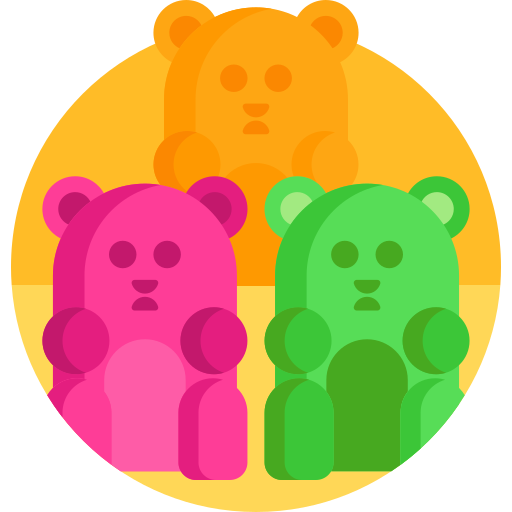 Gummy bear Detailed Flat Circular Flat icon