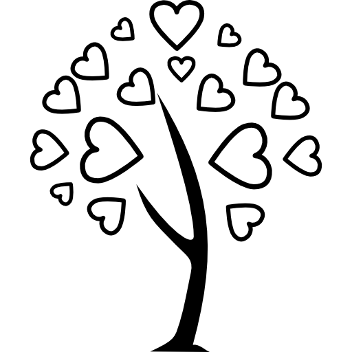 arbol del amor icono gratis