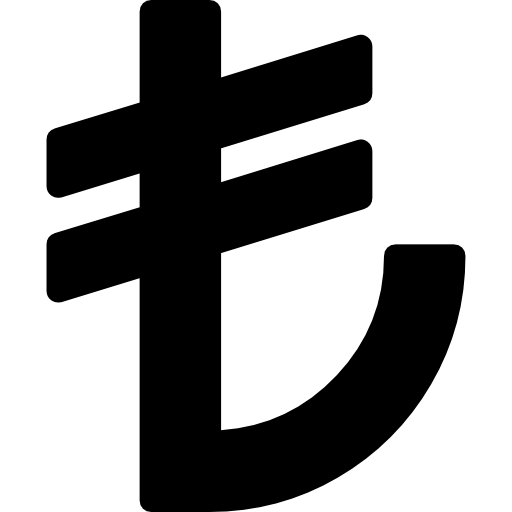 símbolo de la lira turca icono gratis