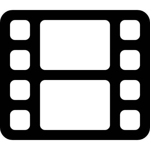 tira de película con dos fotogramas icono gratis