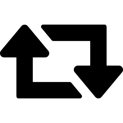 símbolo de flechas de retweet icono gratis