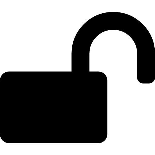 silhouette de cadenas ouvert Icône gratuit