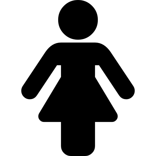 silhouette féminine Icône gratuit
