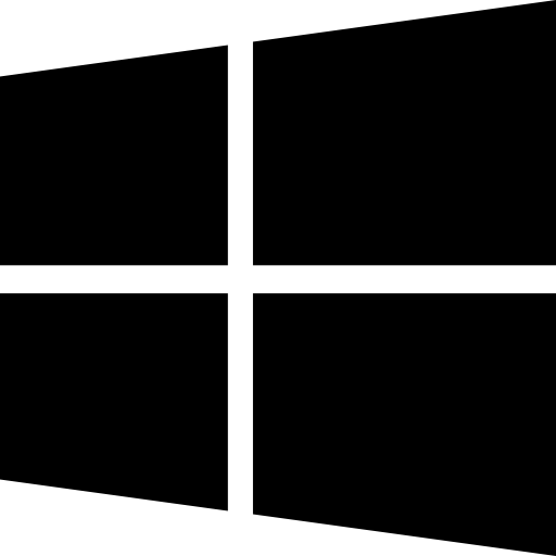 silueta del logotipo de windows icono gratis