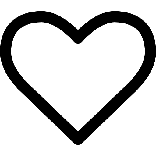 transparent black heart outline