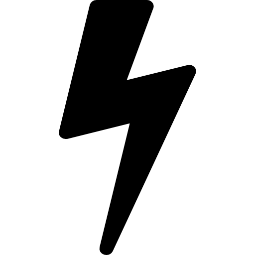 Lightning bolt shadow free icon
