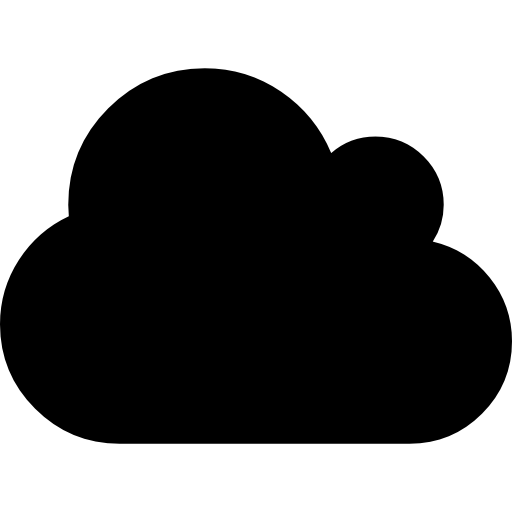 silhouette de nuage moelleux Icône gratuit