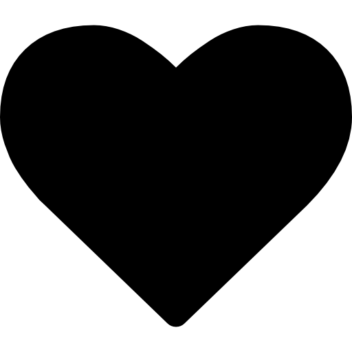 Heart shape silhouette - Free shapes icons