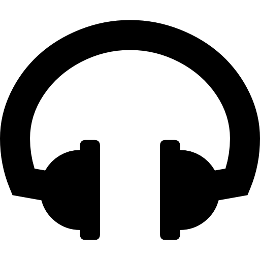 Music headphones Dave Gandy Fill icon