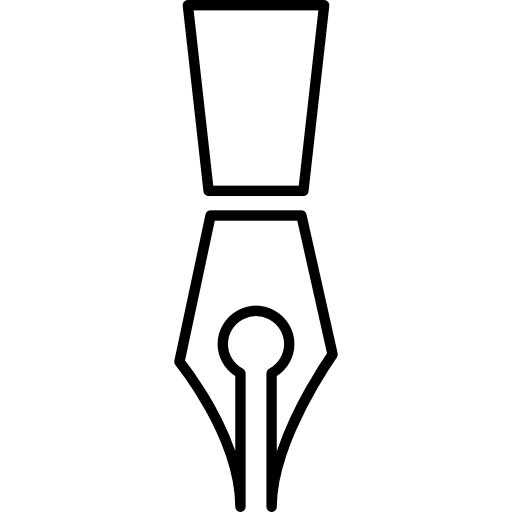 contorno de la punta de la pluma de caligrafía icono gratis