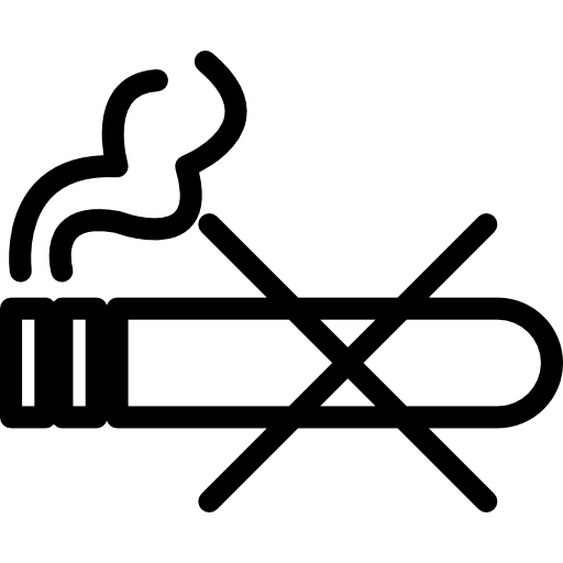ningún signo de contorno de fumar icono gratis