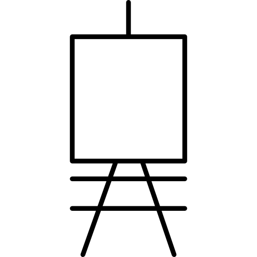 peinture sur toile sur un stand d'art Icône gratuit