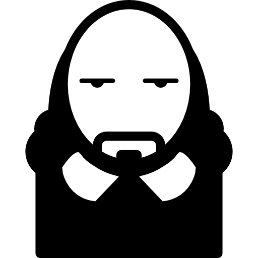 Британский мужчина с длинными волосами и бородой бесплатно иконка