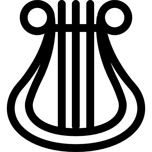 contour de harpe Icône gratuit