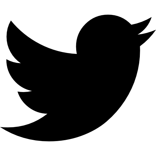 Twitter black shape free icon