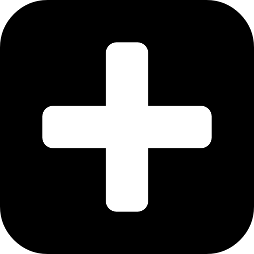 Free Icon | Plus symbol in a rounded black square
