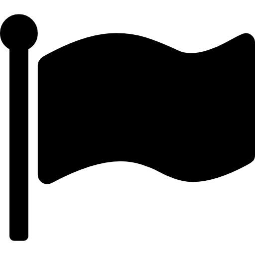 bandera forma negra icono gratis