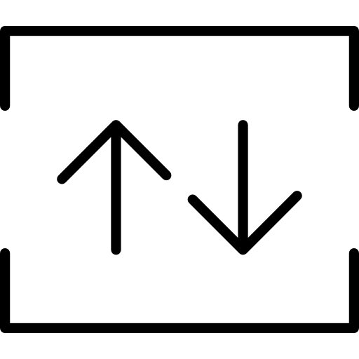 señal de ascensor del museo con flechas hacia arriba y hacia abajo icono gratis