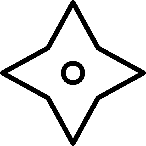 Shuriken Retinaicons Lineal icon