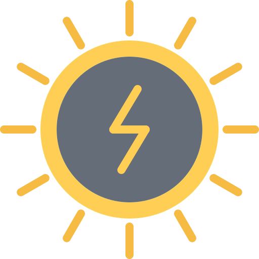 energía solar icono gratis