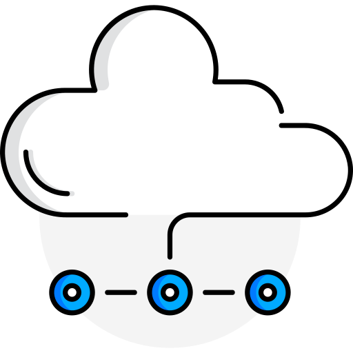 Cloud sharing Generic Outline Color icon