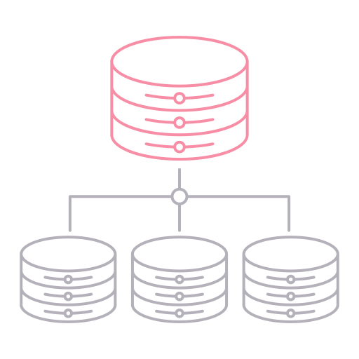 base de datos distribuida icono gratis