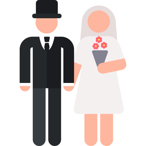 recién casados icono gratis