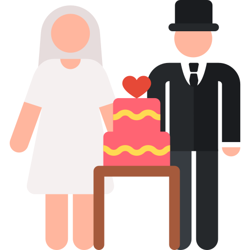 recién casados icono gratis