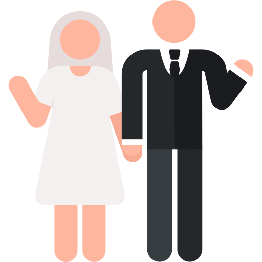 recién casados icono gratis