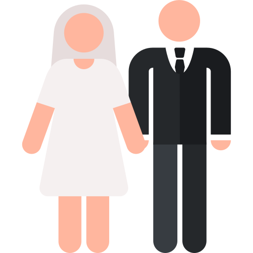 recién casados icono gratis