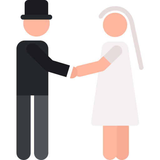 recién casados icono gratis