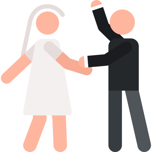 recién casados icono gratis