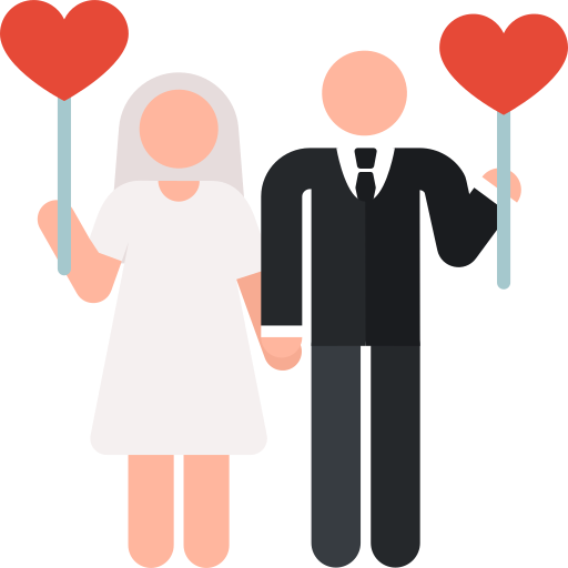 recién casados icono gratis