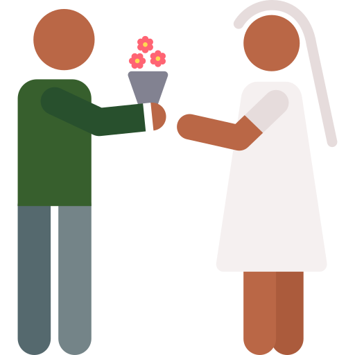 recién casados icono gratis