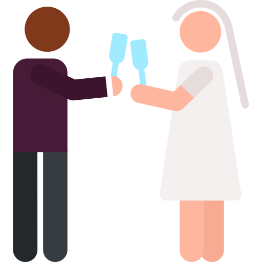 recién casados icono gratis