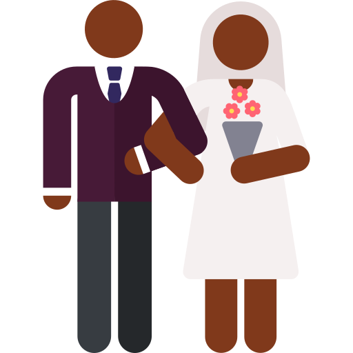 recién casados icono gratis