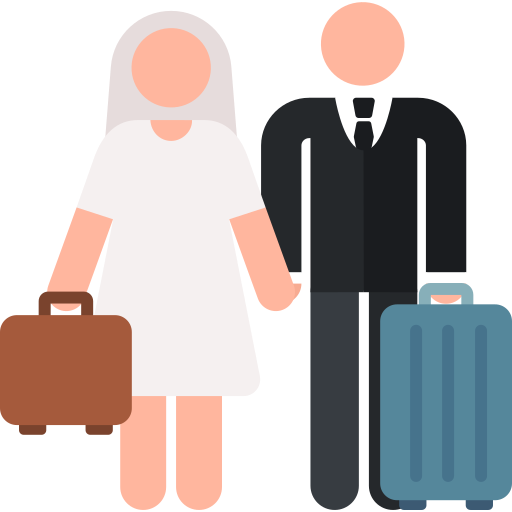 recién casados icono gratis